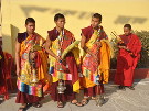 Monks in ceremonial Robes